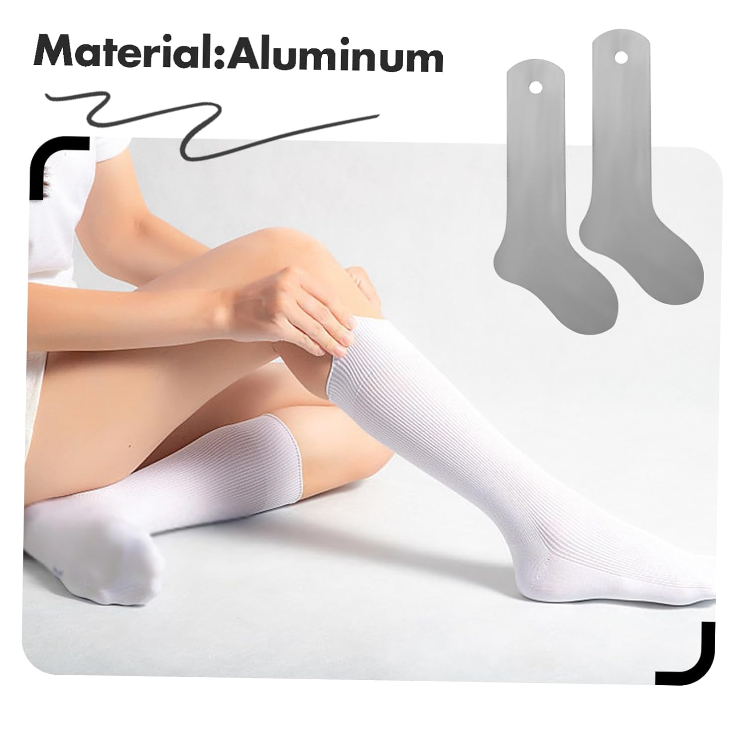 SOLUSTRE 2Pcs Sock Shaping Boards Sock Jigs for Sock Display Organization for Retail Store Presentation and Home Use Metal Sock Holders
