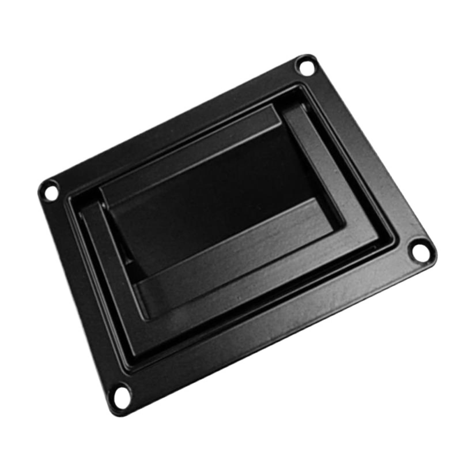 bogniga Recessed Pull Handle 2PCS Black Recessed Pull Handle Zinc Alloy Panel Folding Handle Box Concealed Handle Corrosion Resistant