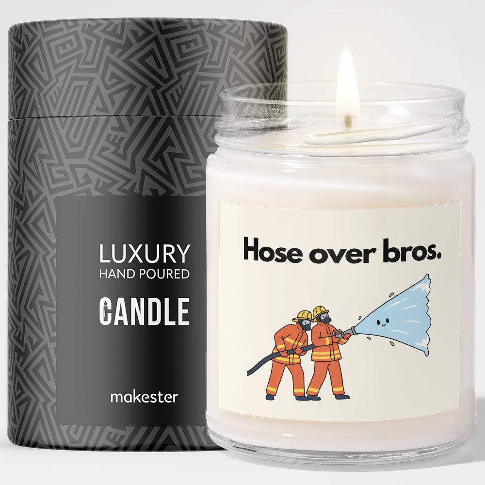 Firefighter Gift - Luxury Soy Wax Candle - Vanilla, Jasmine, Sugared Almond - Makester โ image 1