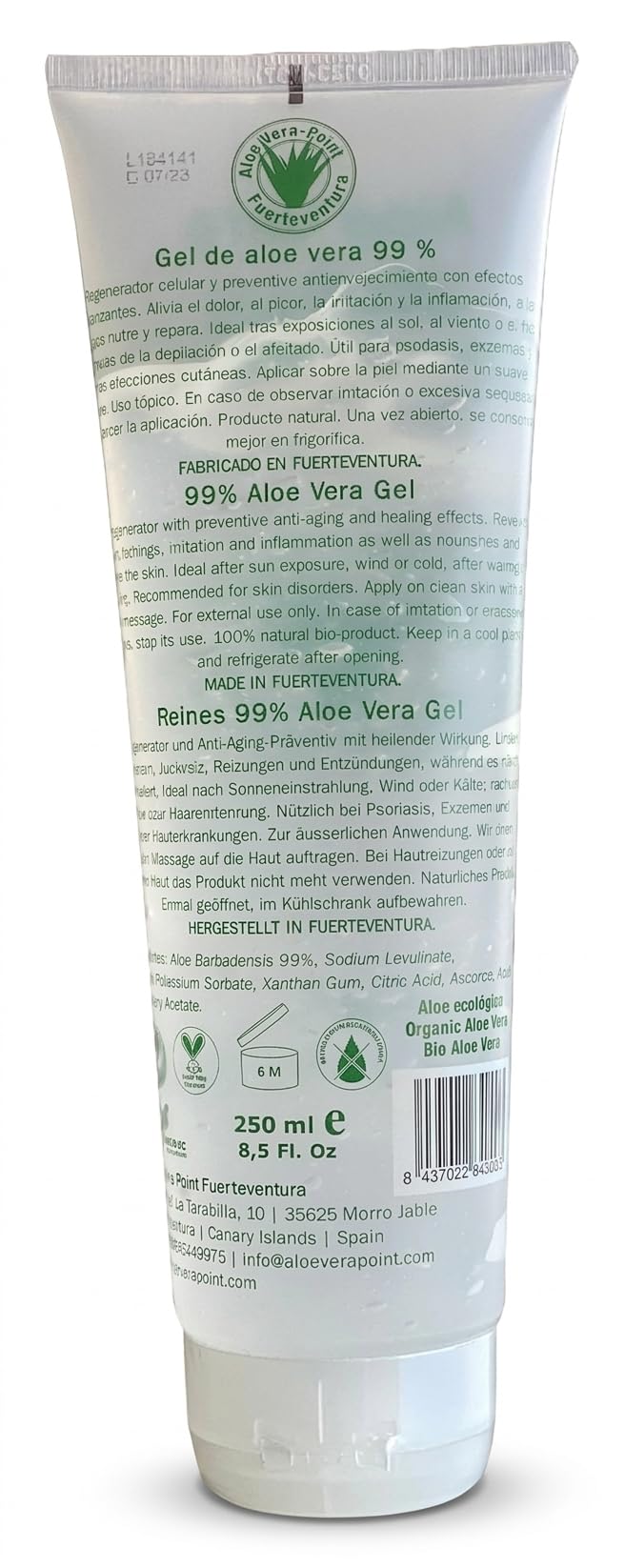 Aloe Vera Point Aloe Vera Gel 99% 250ml - 2 Einheiten