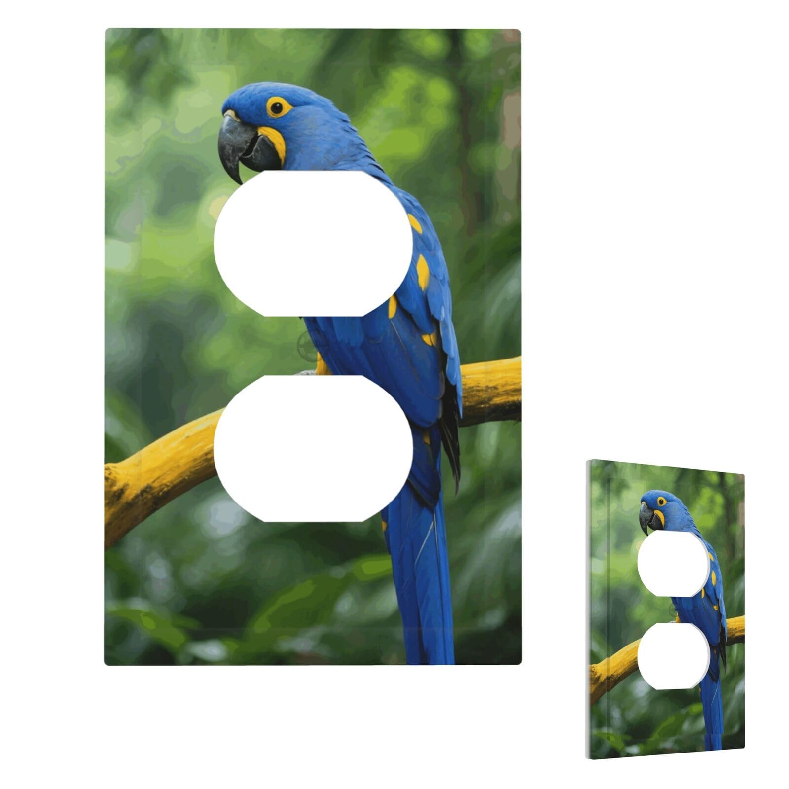 Fekiloot Duplex Bird-1 Wall Plate Cover Modern Decorative 1 Gang Light Switch Cover Unbreakable Receptacle Outlet Covers For Living Room Bedroom Home Decor