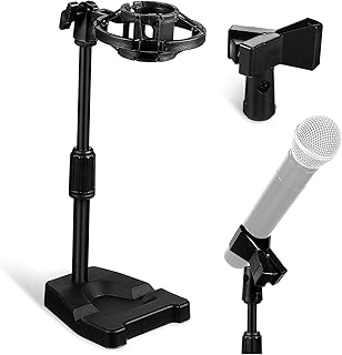 VICASKY Microphone Stand Mobile Phone Stand Condenser Mic Snowball Microphone Studio Microphone Stand Microphone Arm Desk Mount Studio Desk Microphone Holders Table Microphone Stands Metal