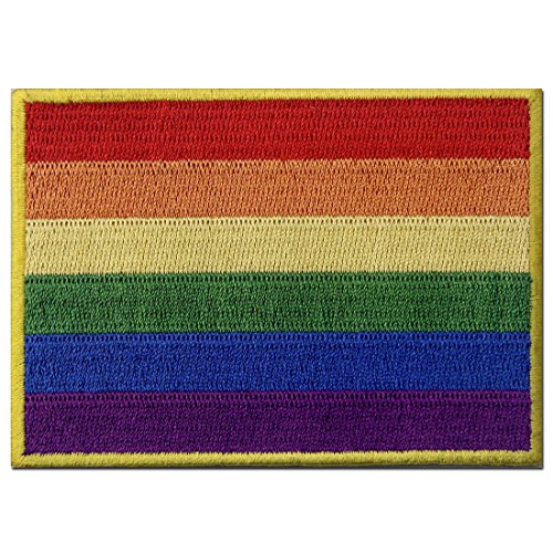 ZEGIN LGBT Rainbow Flag Embroidered Emblem Iron On Sew On Gay Rights Patch