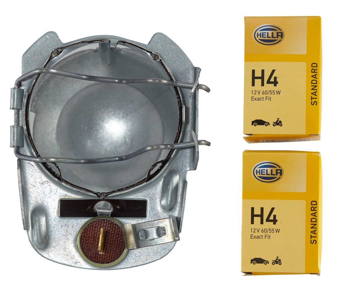 HELLA 1A6 002 395-821 Alogeno-Kit faro principale, 12V, rotondo, Numero di riferimento 20, Montaggio, interno, Sx/Dx, Kit, Quantità 2