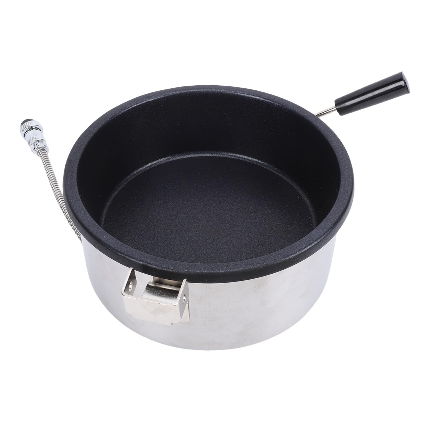Bewinner Olla para Palomitas de Maíz de Acero Inoxidable, Máquina para Hacer Palomitas de Maíz de Gran Capacidad para Calefacción Eléctrica y de Gas, Compacta y Portátil para Uso Doméstico Familiar