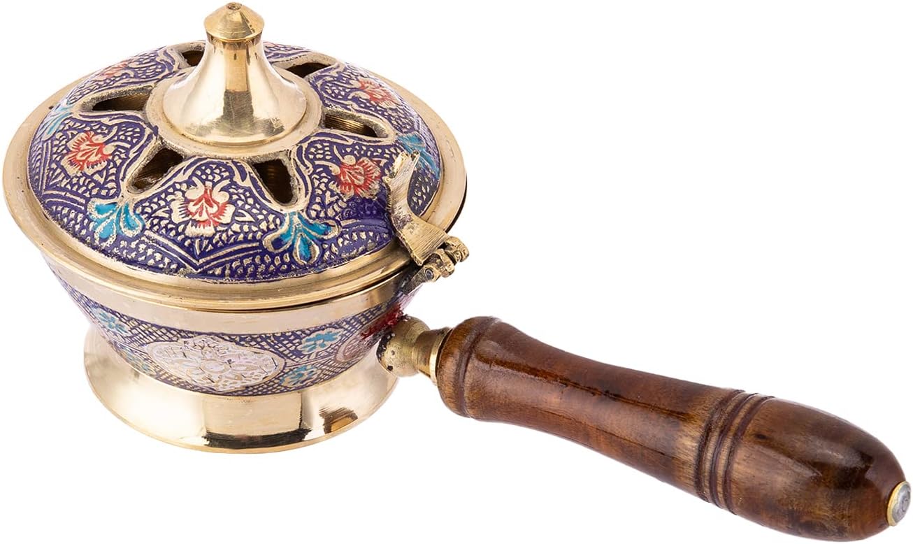 AKDC Brass Incense Burner 9Cm X 9Cm X 9Cm Golden