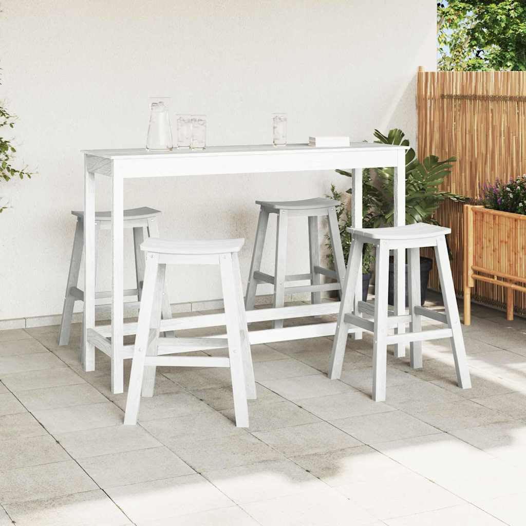 Juego de 4 taburetes de jardín, HDPE para Patios, terrazas, Balcones y como mobiliario de Bar