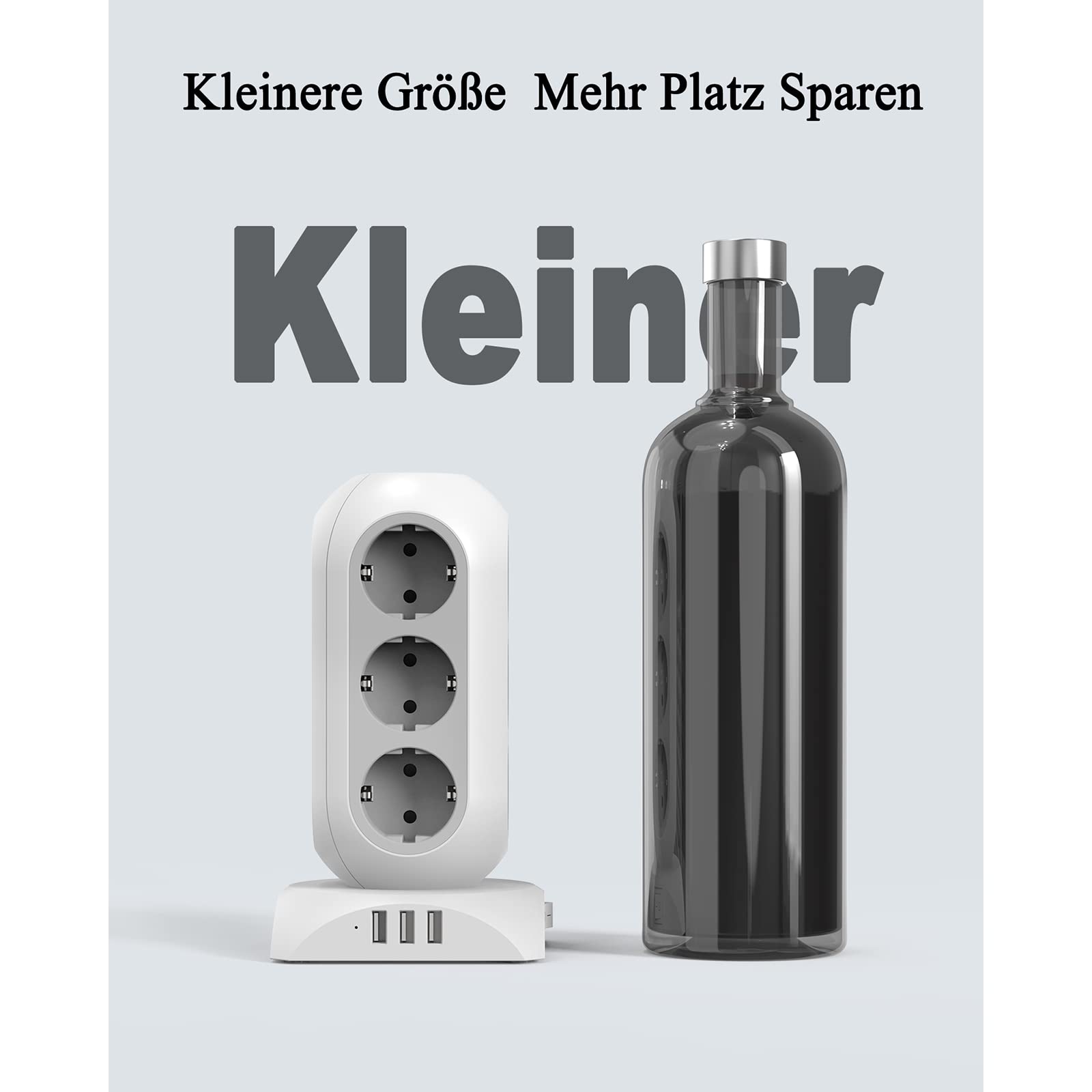 TESSAN Stekkerdoos met USB 3600W, 12 Voudige Stekkerdoos met USB