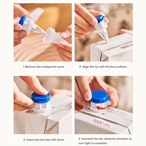 Miniatura 7 de 2 vertedores de leche superior, vertedores de botellas de leche, vertedores de botella de licor, botellas de licor, cartón, bebidas, vino, cóctel,