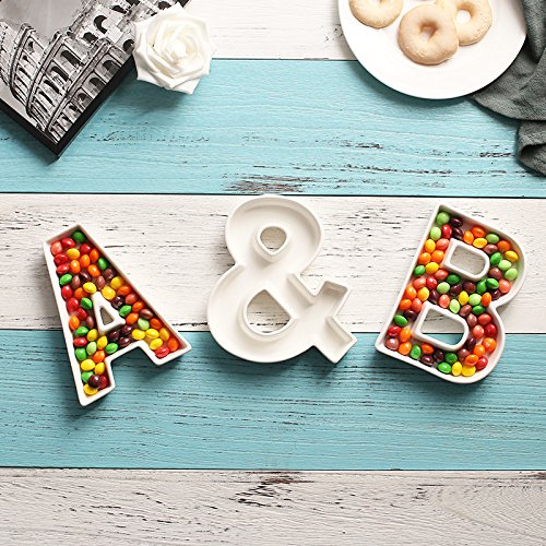 Coffeezone Ceramic Small Letter Dish & Plates For Candy / Nuts Ideas, Wedding Party Decor (Letter B) #TOP4