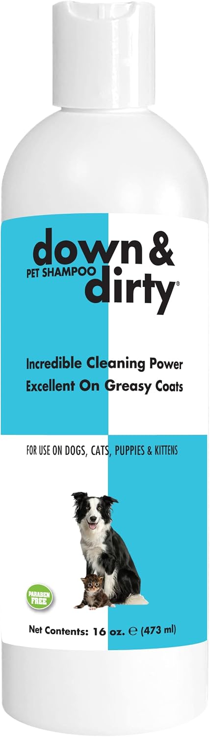 Down & Dirty® Pet Shampoo for Dogs & Cats 16 oz. | Cruelty-Free | Paraben-Free | Made in The USA
