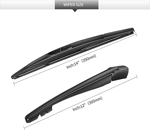 Miniatura 3 de Repuesto para limpiaparabrisas trasero Honda CR-V CRV 2007-2011 y ensamblaje de brazo, limpieza de goma natural para todas las estaciones