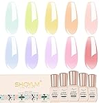 SHOYUM Jelly Pastel Gel Nail Polish Set 10Pcs Candy Colors Collection,Translucent Spring Summer nail gel polish Manicure at Home DIY Easter Mother\'s Day Gifts