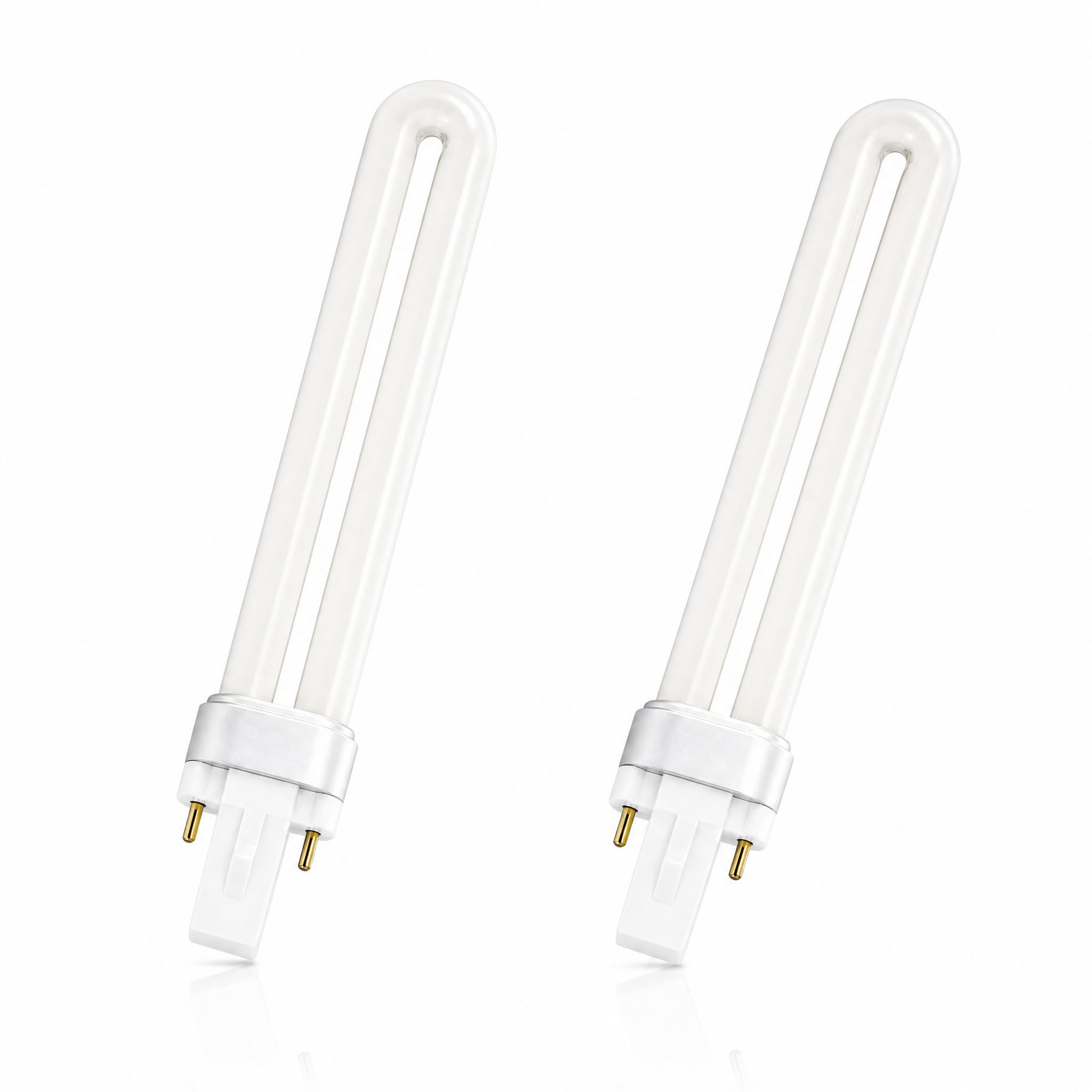 Artomnivera G23 2Pin 9W Compact Fluorescent Lamp 2 Pack Warm White 2700K Non-Dimmable, G23 2 Pin CFL Energy Saving Bulb for Living Room Bedroom Corridor, 9W U Shaped Tube CFL Light Bulb