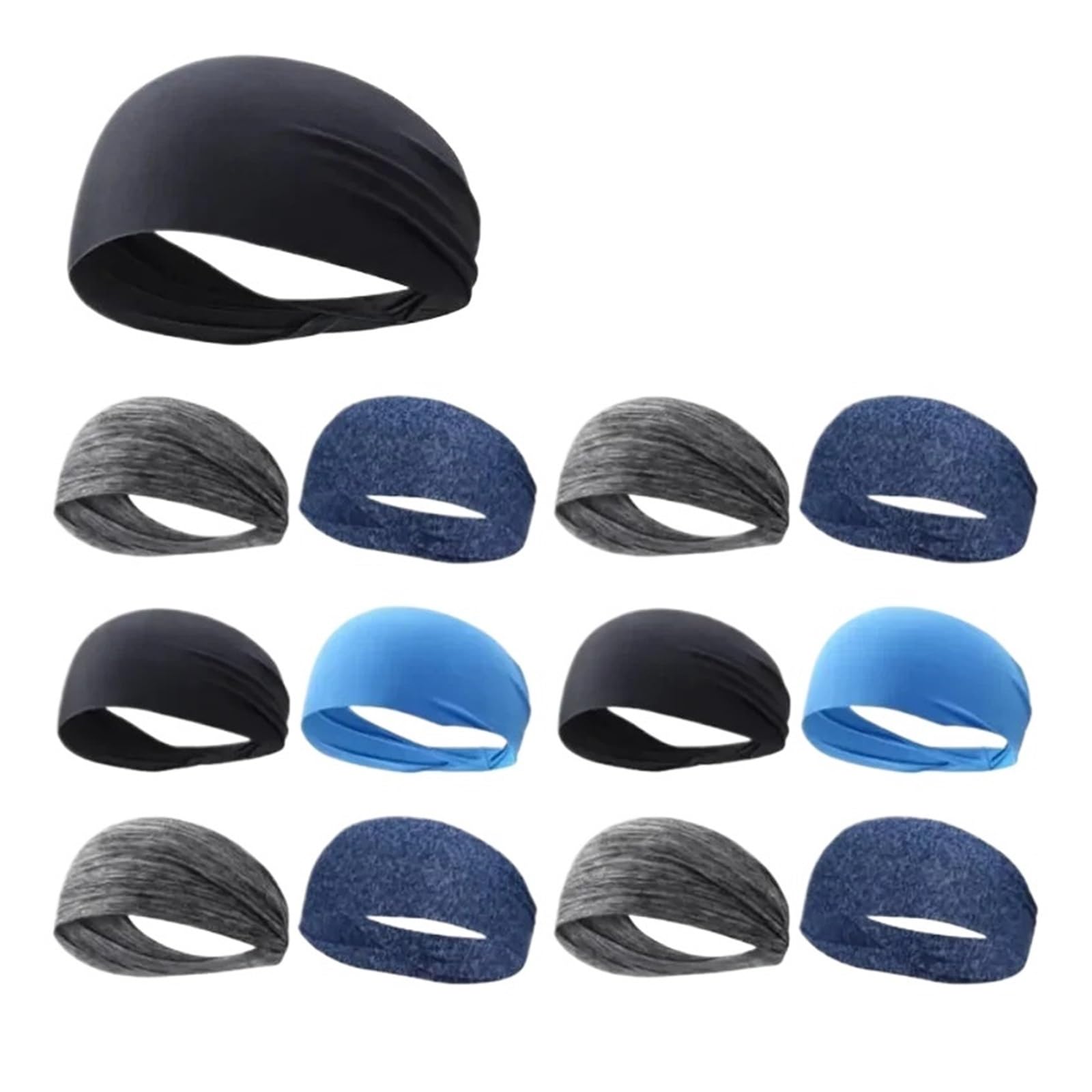 Bandeau de sport élastique et respirant, adapté aux activités plein air(Blue 3pcs)