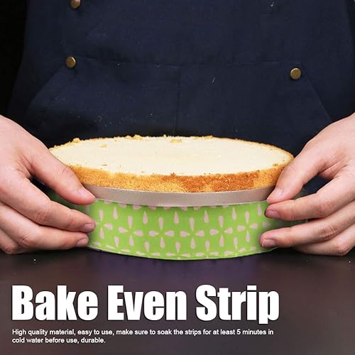 Miniatura 2 de Fydun Bake Evenly With Cake Pans Baking Pan Strap Cloth Cake Decoration Tools Pastry Tools Green Wide Range Of Uses (Pink green 78043C)