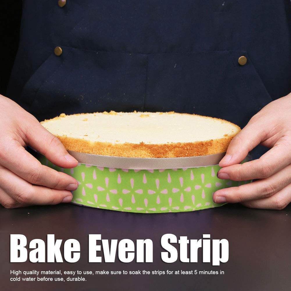 Cake Strips For Even Baking - 4Pcs Super Absorbent Cotton Pan Strips To Prevent Doming