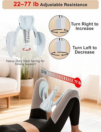 Miniatura 3 de Pelvic Floor Exercise Devices 77 lb Adjustable Kegel Inner Thigh Exerciser and Hip Trainer Workout Equipment for Home Postpartum Recovery Women Men,