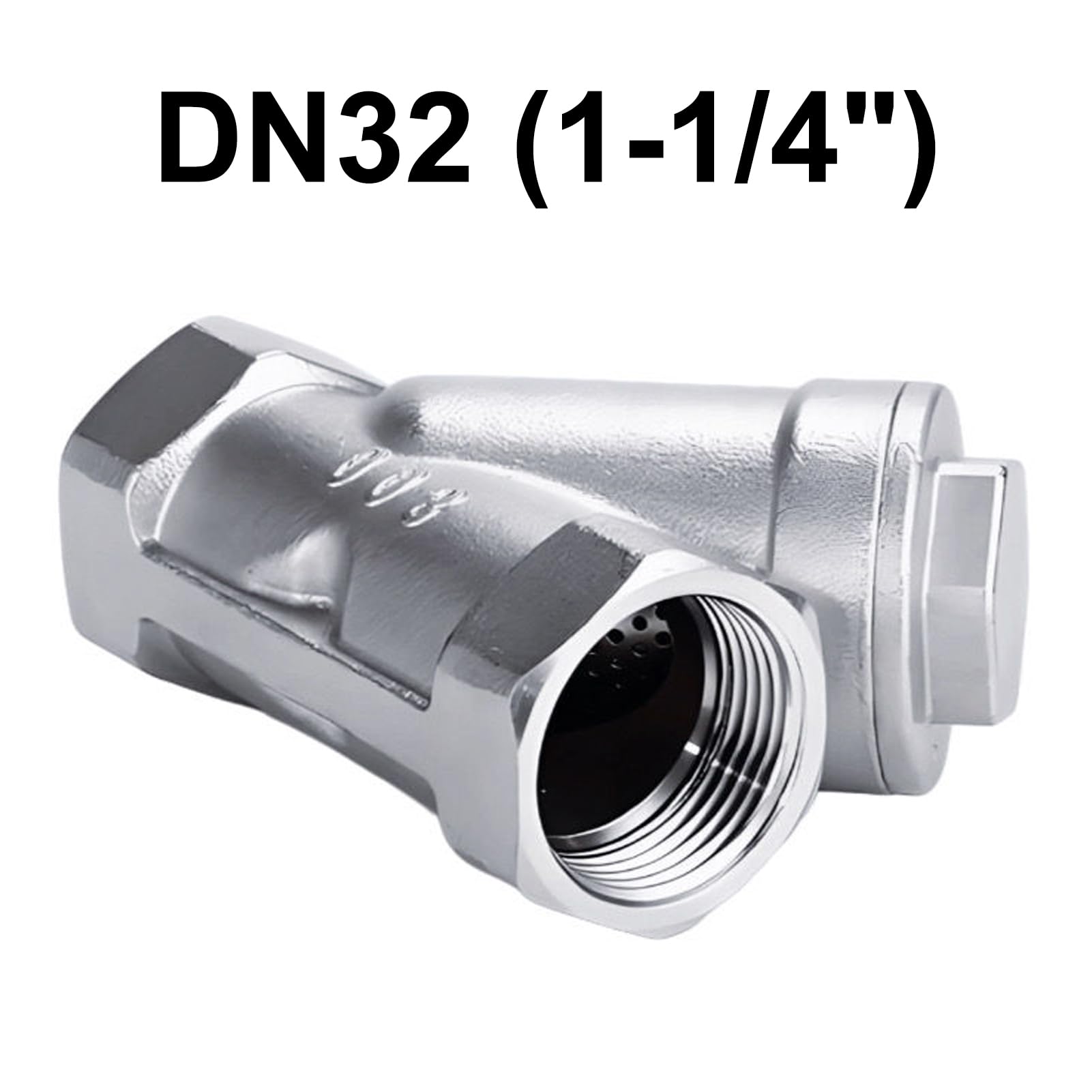 316Steel YStrer con filtro de malla #100 para filtrado de tuberías de agua, aceite y gas, rosca hembra para fontanería (DN32 11/4 pulgadas)