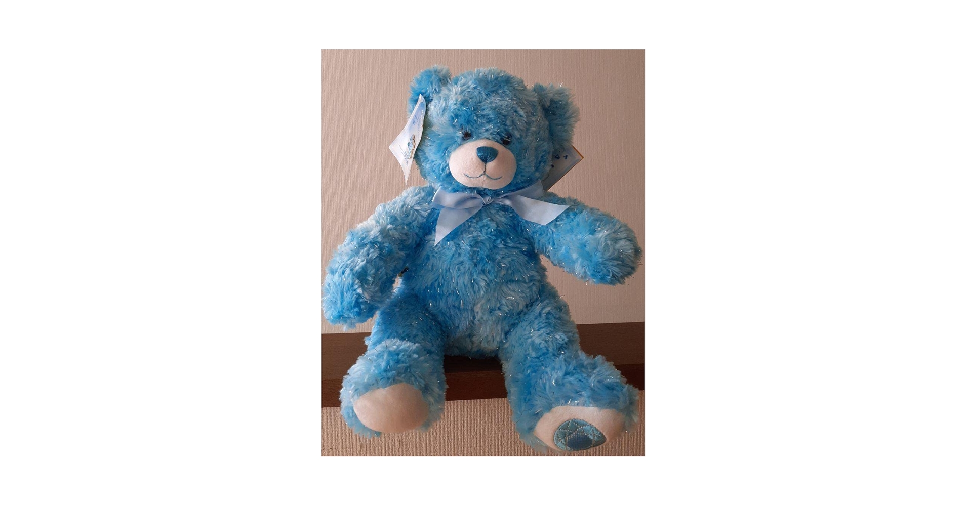 水色クマのぬいぐるみ Amazon.co.jp: 顔がギュッとしたくまのぬいぐるみ 水色