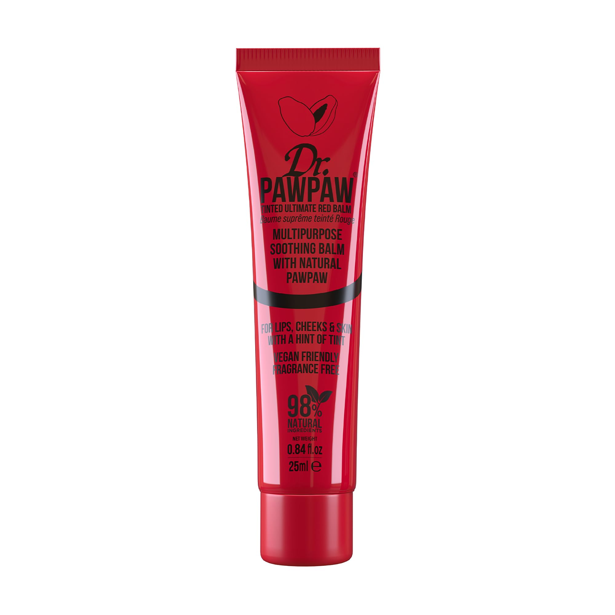 Dr.PAWPAW Tinted Ultimate Red Balm, Multi-Purpose, For Lips, Cheeks & Other Cosmetic Finishing, 25ml