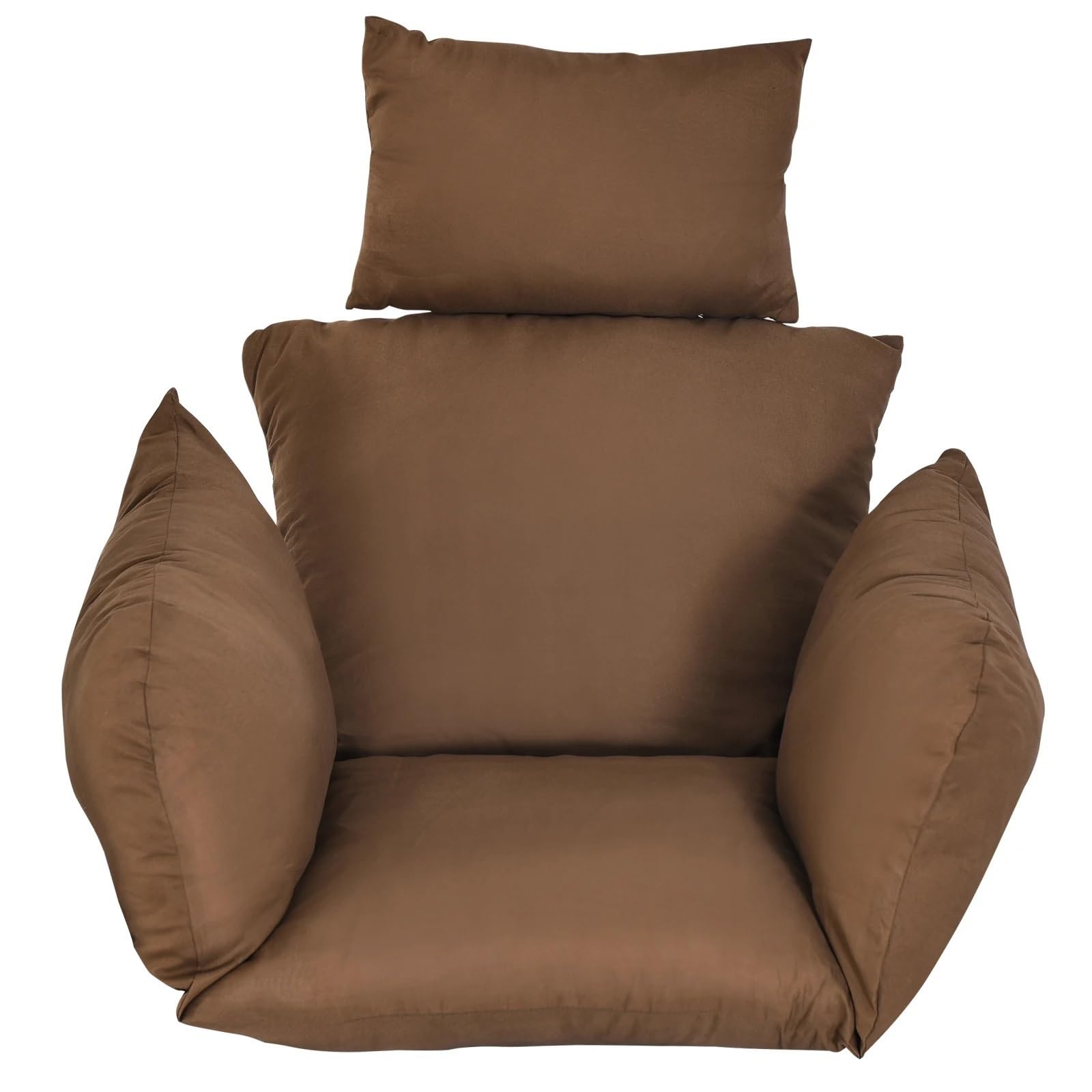 Bflcwstd Brown Egg Chair Cushion Hanging Chair Cushion Cushions For Egg Washable Swing Thicken Patio Pad(Brown)