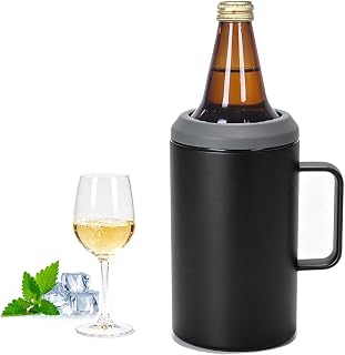 Stainless Steel Wine Chiller Bottle Cooler Champagne Bucket Chiller 1180ml | Keeps Cold up to 6 Hours, Vacuum Insulated, Portable Reusable, Kitchen Outdoor&Bar Party Picnic, Perfect Gift for Wine Lovers
