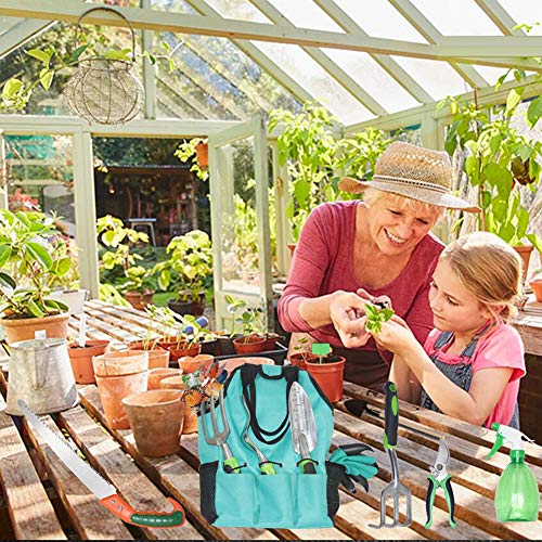 PBHEPJ Garden Tools Set.Succulent Tool Set.5 Piece Aluminum Kit.Pruning Shears.Butterfly.Knee Protection.Pruning Saws.Garden Storage Bag.Gardening Gloves.Gardening Gifts Tools Set for Man Woman
