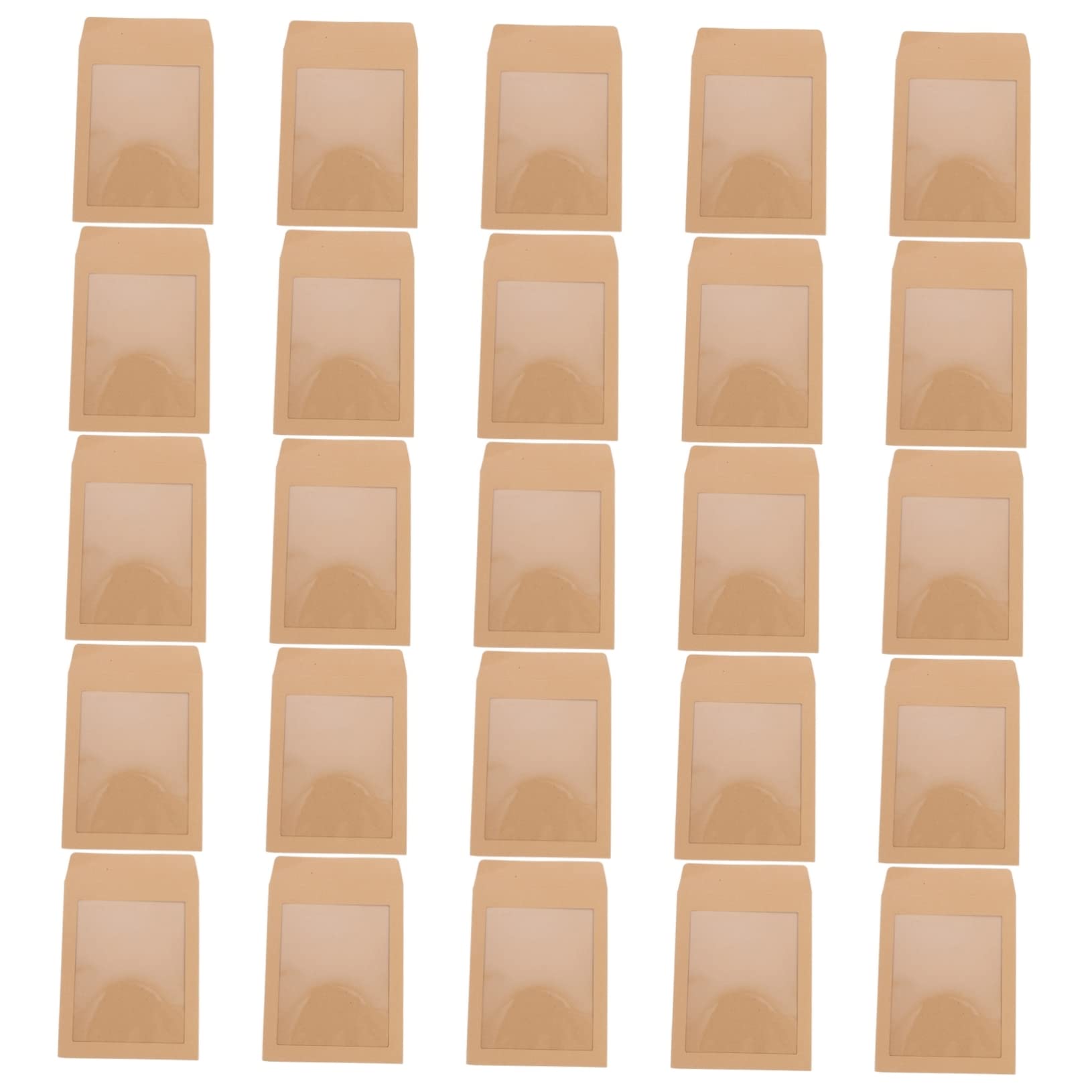 Parliky 25pcs Transparent Kraft Paper Magazine File Holder Clear Envelope Pouch Legal Envelope Mini Envelopes for Money Message Envelope Wedding Invites Document Envelope Film Photo A5
