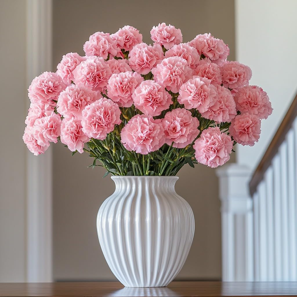 GlobalRose 300 Pink Carnation Flowers - Responsibly Sourced Carnations Fresh Flowers - Hand-Picked Fresh Bouquet for Graduation, Anniversary, Birthday & Special Occasions (12 Bunches of 25 Stems)