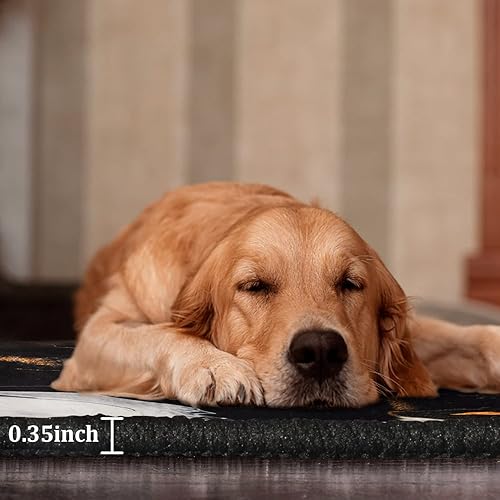 Miniatura 8 de Modern Abstract Collection - Alfombra de área de 3 x 5 pies, lavable, antideslizante, con textura de mármol, alfombra para dormitorio, comedor,