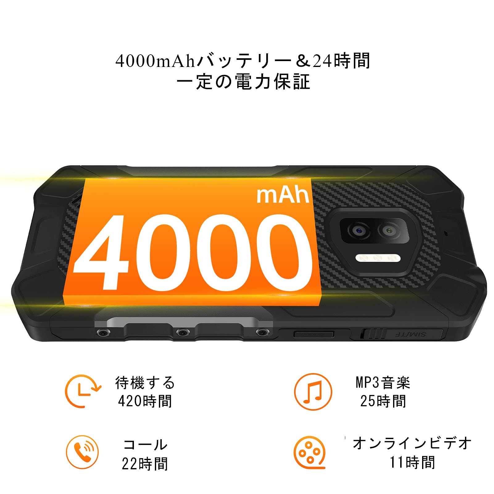 Amazon | SIMフリー スマホ 本体 OUKITEL WP12 Pro 防水防塵耐衝撃 