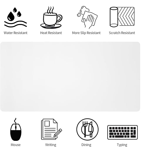 Miniatura 5 de Alfombrilla de escritorio de cuero, alfombrilla grande para el mouse, alfombrilla de escritorio antideslizante, alfombrilla de escritorio de cuero,