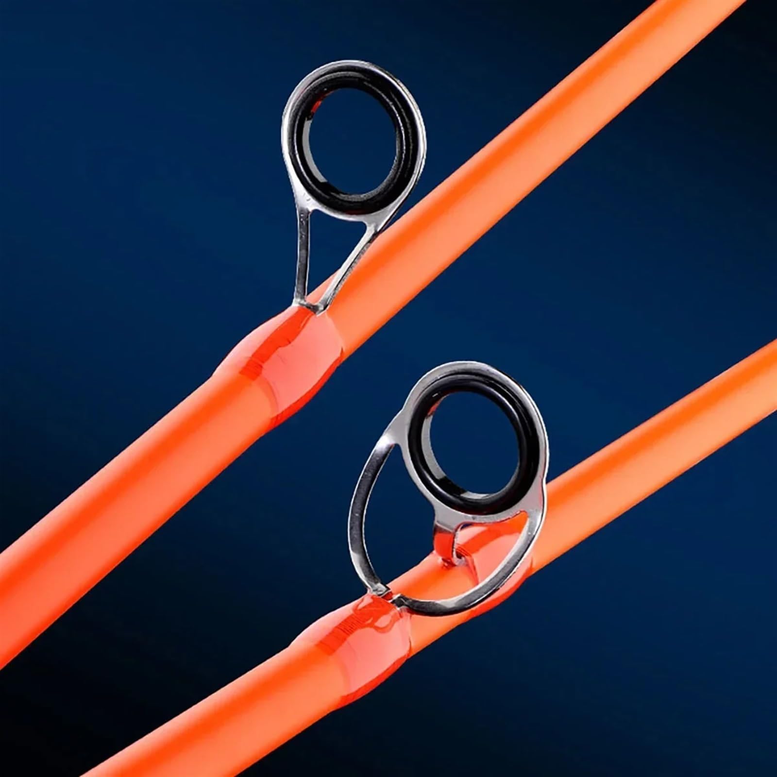 Canne A Coup Canne à pêche en Fiber de Carbone 1.8m 1.65m, Poids du leurre 5-30g, matériel de pêche Spinning et Casting Canne à Pêche(Orange Casting,1.8M)