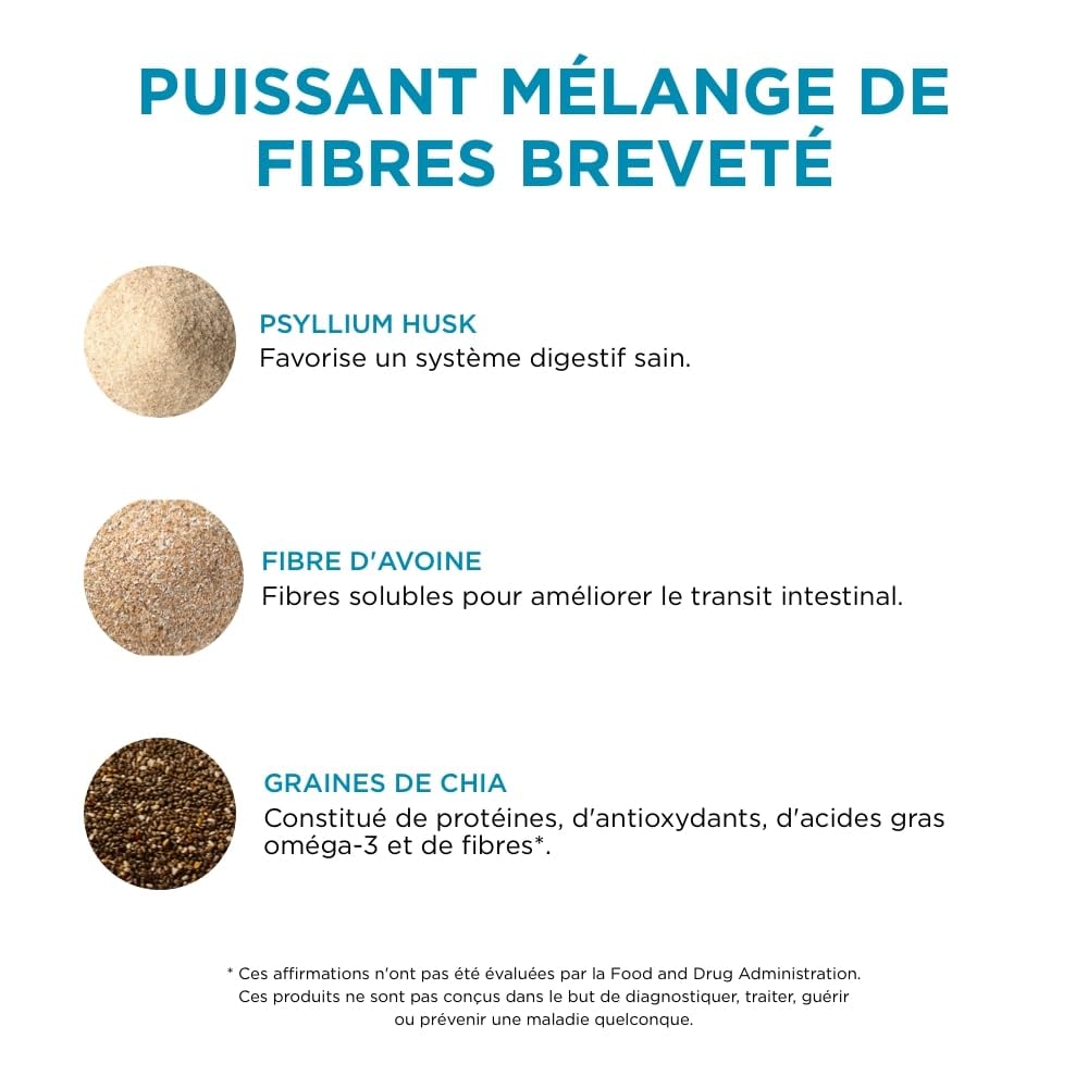 Pure For Men Supplément de fibres Original Cleanliness Stay Ready 120 capsules végétaliennes aide à promouvoir la régularité digestive Cosse de psyllium graines de chia fibres d'avoine