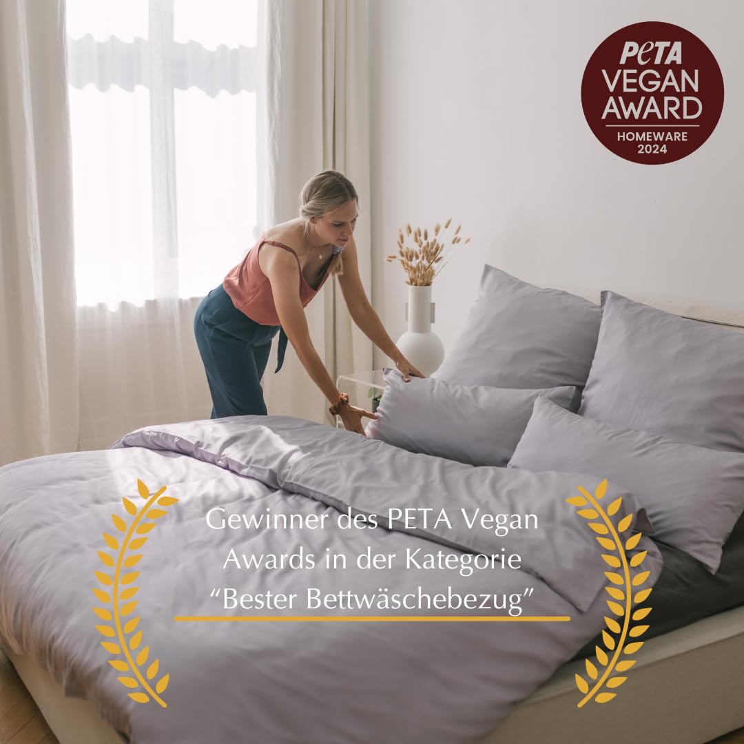 AGA.PIE Bambus Lyocell Bettwsche-Set 200x200 + 2X 80x80 cm - Alt-Rosa,  100% Bio Oeko-Tex 100, fr Allergiker, Antibakteriell,  Ganzjahres-Bettwsche, ...