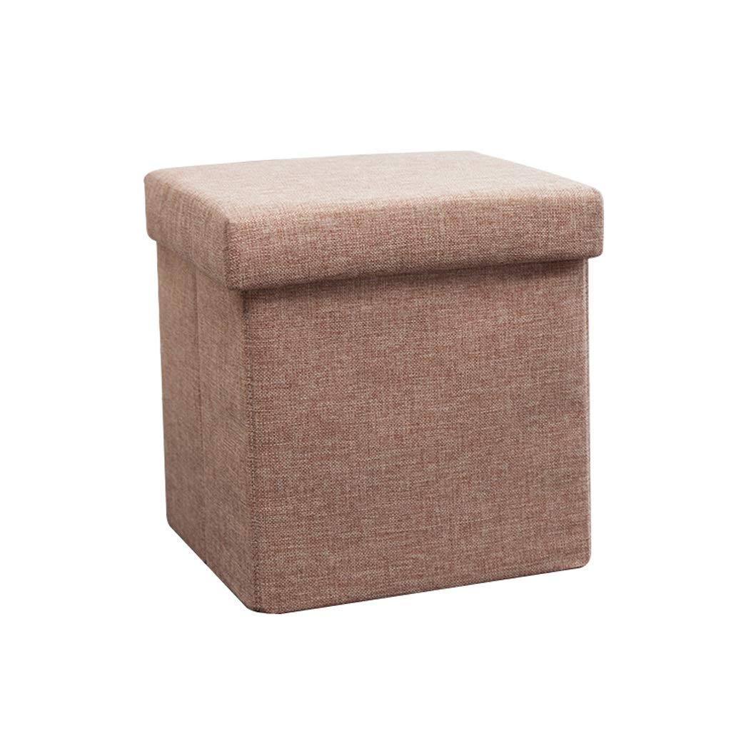 Pouf de rangement cubes box marron au design polyvalent unique