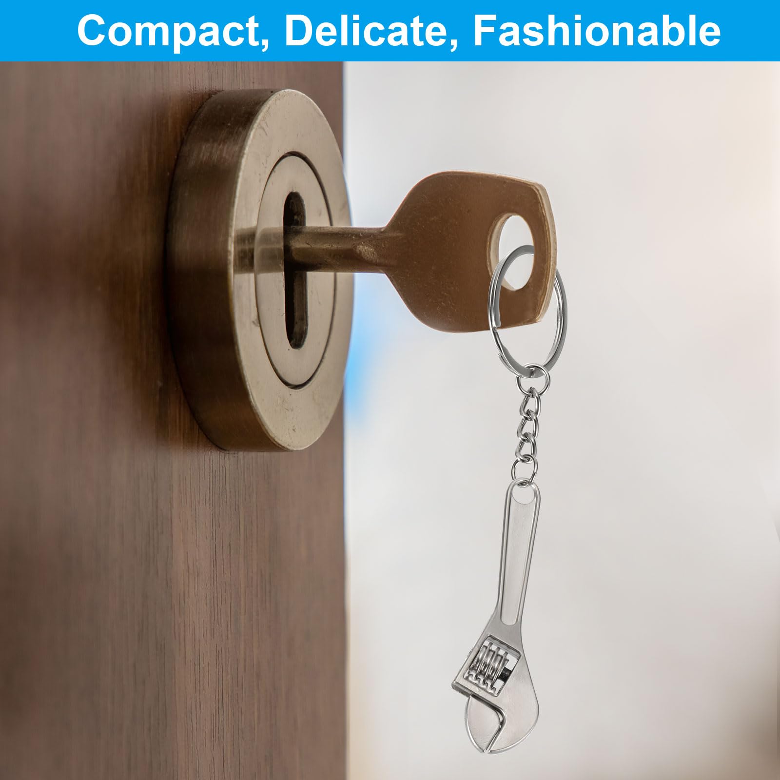 PATIKIL Portachiavi A Cavo Da 4,3 Pollici – Confezione Da 4 In Acciaio Inox Con Rivestimento Plastico, Giallo, Per Escursioni E Sport - 3