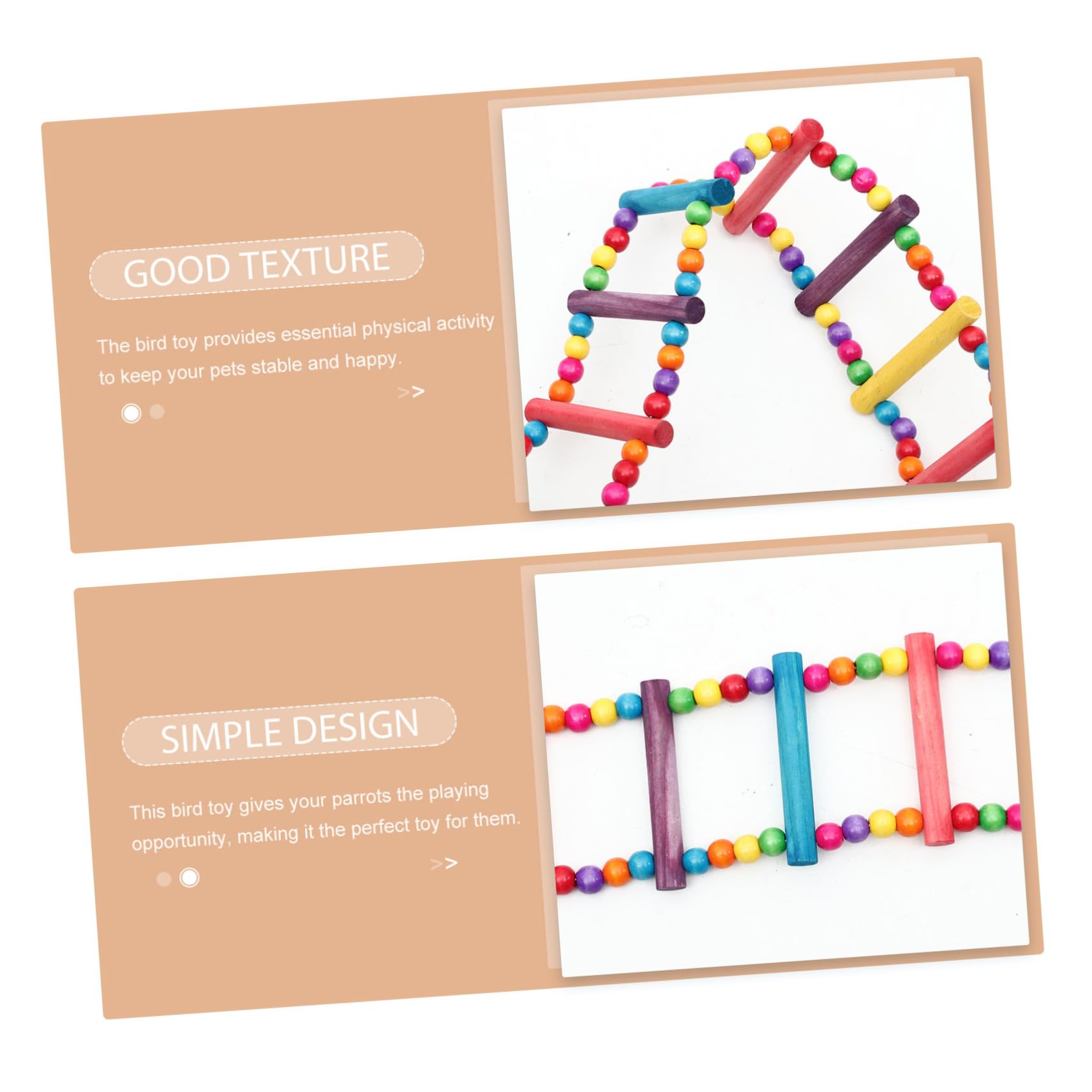 HANABASS Bird Ladder for Parrots Parrot Cage Hanging Ladder Toy Grinding Claw for