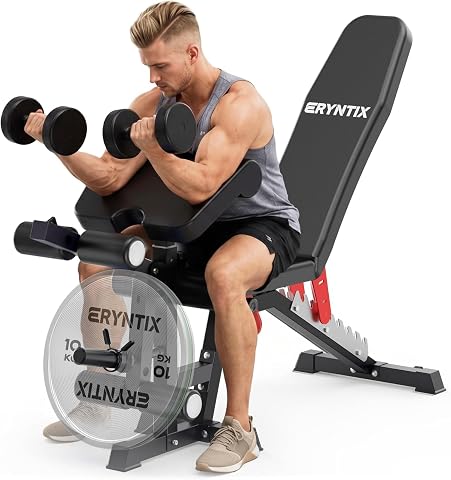 Eryntix Adjustable Weight Bench with Leg Extension and Curl