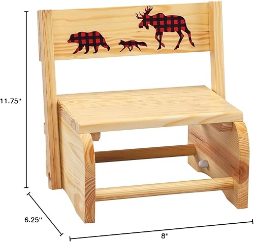 Miniatura 21 de Taburete y silla infantil 2 en 1, diseño deportivo Deportes,Animales y Postres,Beige,Tartán Búfalo,Dinosaurio,Emoji,Animales