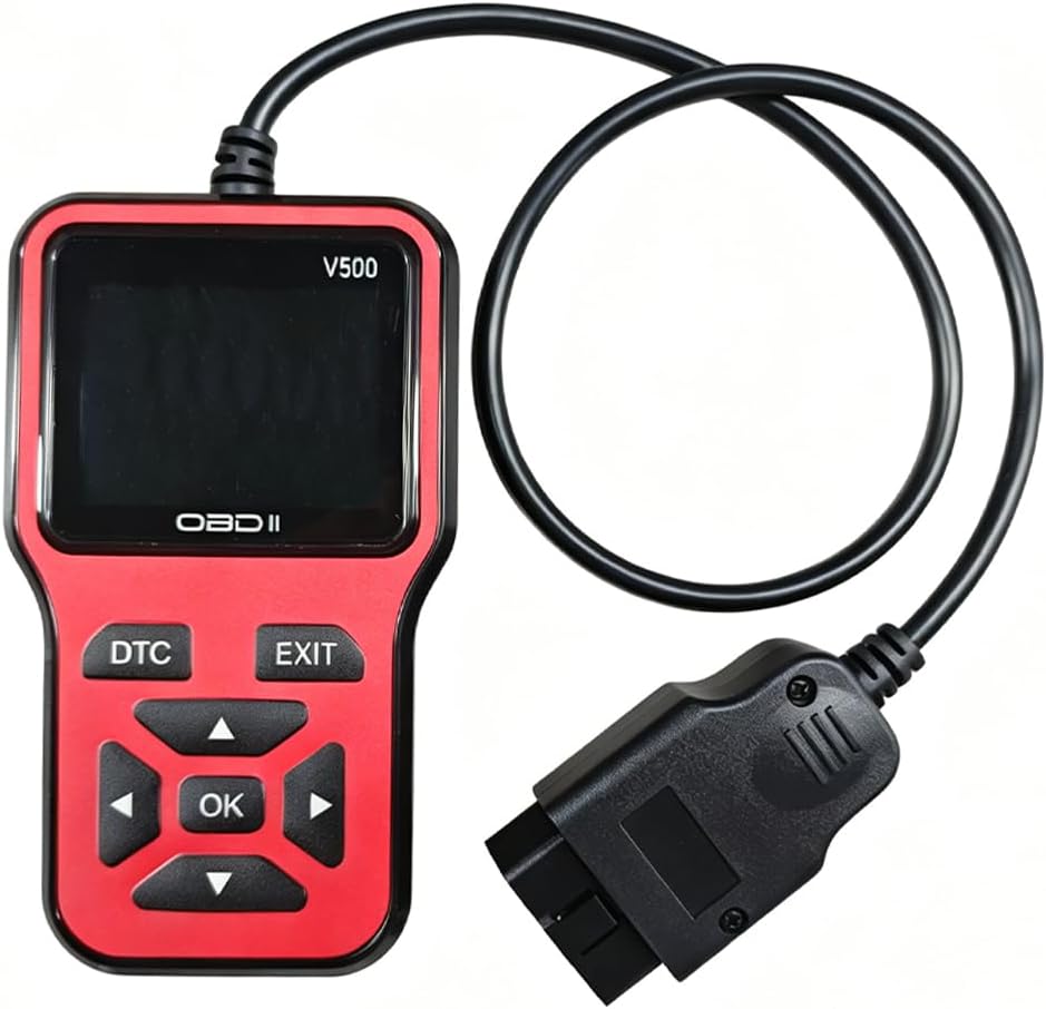 Car OBD2 Scanner Diagnostic Tool, Car Scan Tool with I/M Readiness, O2 Sensor Test, Voltage Test, Multifunctional Auto Code Reader for Most OBDII Cars, SUVs, Trucks (Red)