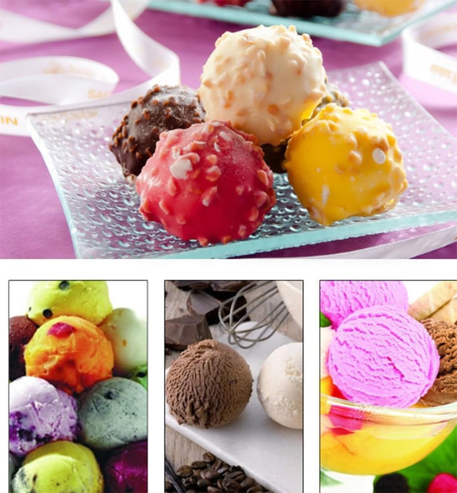 Ice Cream Scoop - 3 Pcs Stainless Steel Ice Cream Scoop Trigger Include Small Size(1.57 Inch, Medium Size (1.96 Inch), Large Size (2.36 Inch),