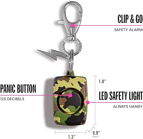 Miniatura 3 de BLINGSTING Kit de defensa personal  Grado profesional, espray de pimienta de máxima resistencia con tinte de marcado UV y mini alarma de seguridad