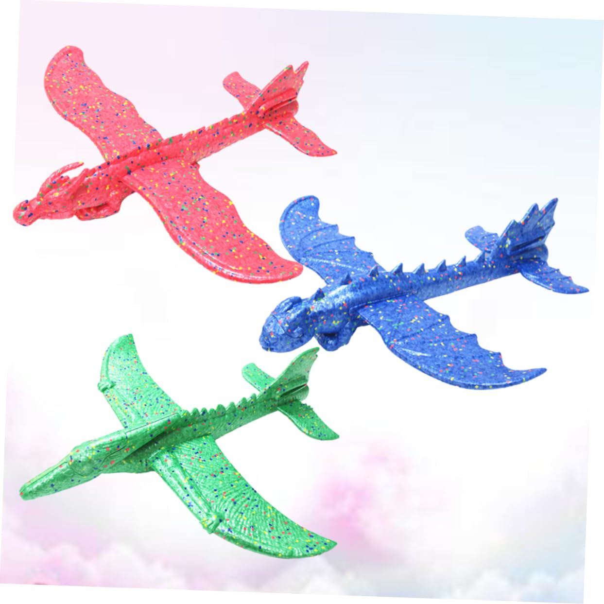 Avions Jouets en Mousse Epp Résistants aux Chocs et Légers Lot de 3 à Lancer la Main et Vol Plané Amusant Couleur Aléatoire pour Jeux en Extérieur