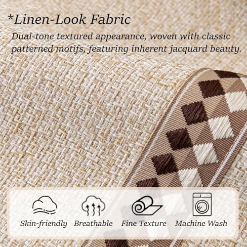 Housse de canapé d'angle imperméable en coton lin gris 70x120 cm