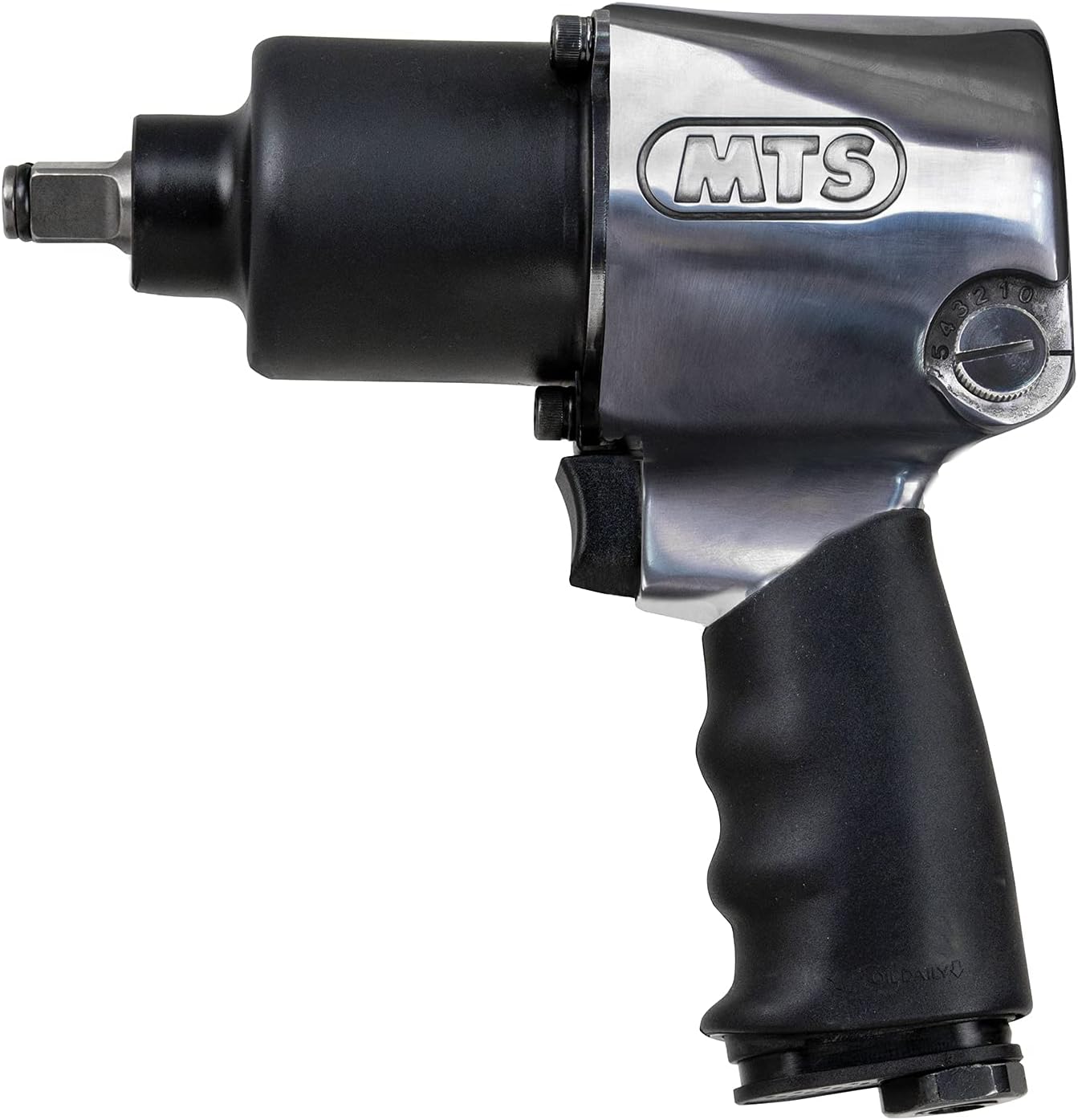 MTS 53254 1/2-Inch Drive Aluminum Pneumatic Air Powered Impact Wrench, Standard Anvil, Twin Hammer, with Max Torque of 680, Working Torque Range 25-400 ft-lbs, Weight 6 lbs.