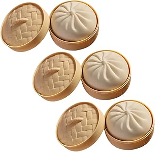 KOMBIUDA Pães De Bao 3 Pçs Bun Descompressão Em Bolas Anti-Stress Para Crianças A Granel Para Bolinho De Massa Espremedor Bola Anti-Stress Bao Buns Bolinho De Massa Para Crianças