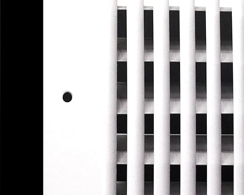 Miniatura 3 de HVAC Premium Rejilla de suministro de aire vertical de 2 vías de 20 x 8 pulgadas - Tapa de ventilación y difusor - Cara plana estampada - Blanco