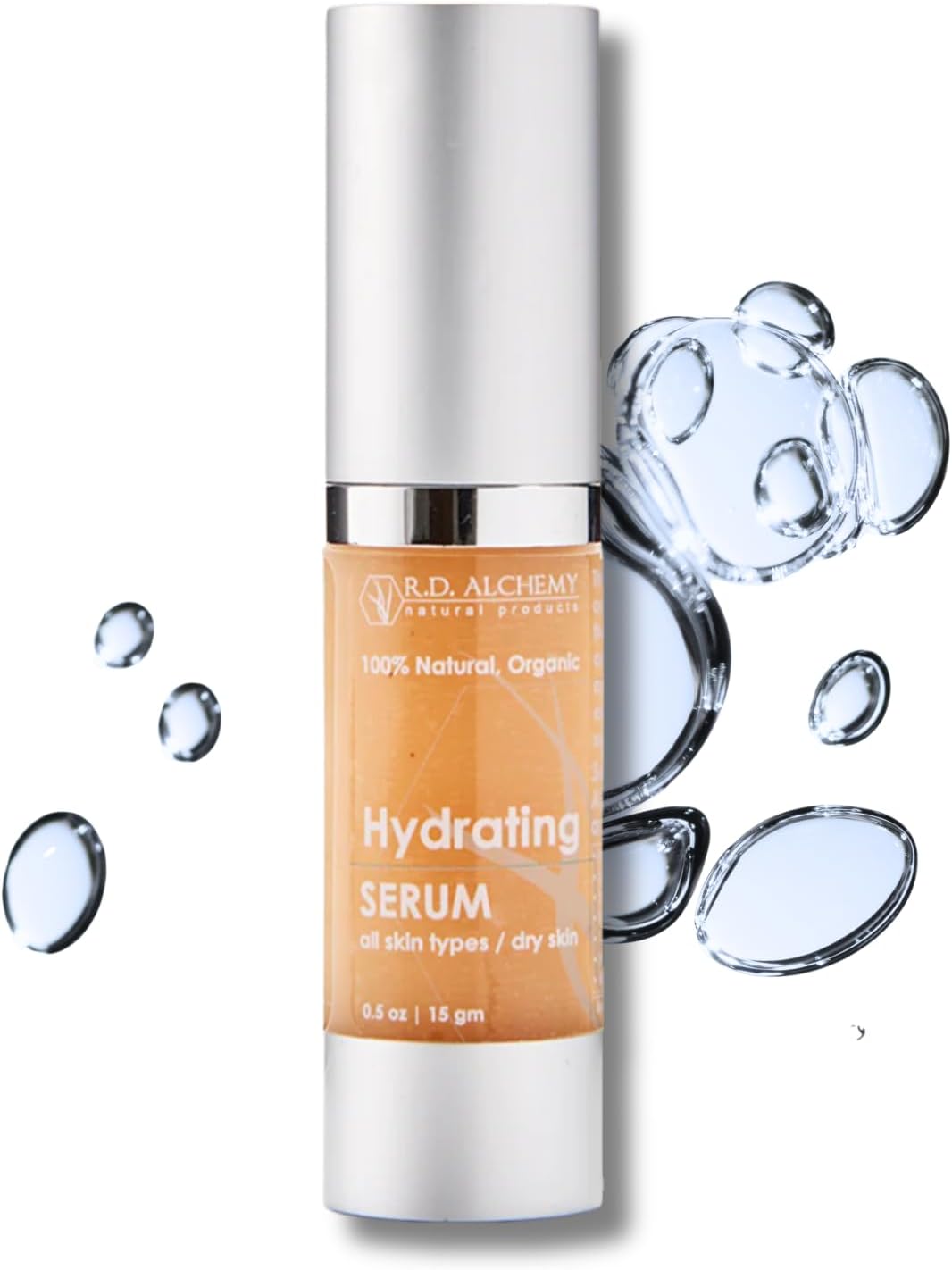 RD Alchemy - 100% Natural & Organic Hyaluronic Acid Hydrating Serum for hydrating & retaining moisture in dry & sensitive skin using Natural Humectants. For use by Everyone including Professionals